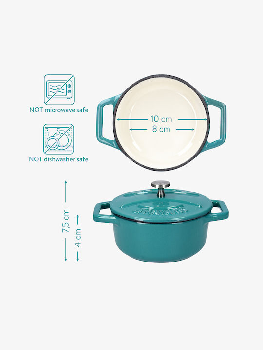Navaris Mini Set de oale din aluminiu turnat Multicolour 4buc