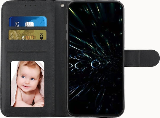 Stitching Texture Wallet Δερματίνης Μαύρο (Oppo Reno 8 Pro 5G)
