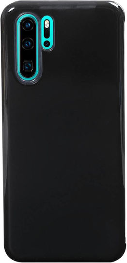 Color Block Case Huawei P30 Pro Shockproof Shell Card Holder Black