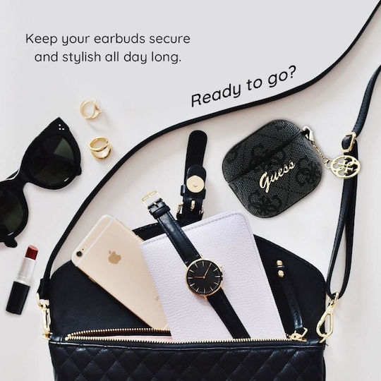 Guess Case Apple AirPods 4 Gua4g4gsmk Pu 4g With Charm Black