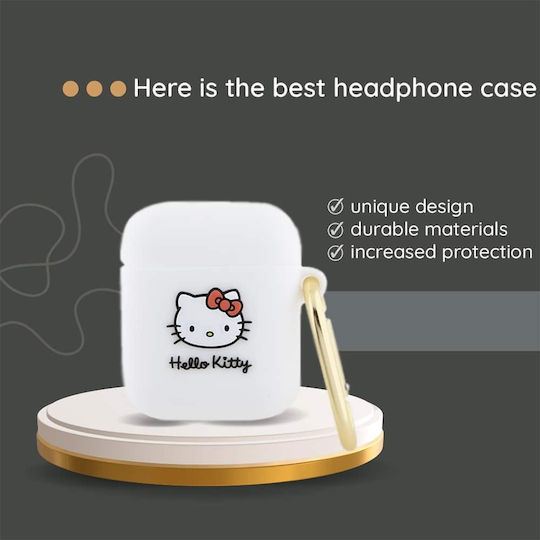 Hello Kitty Hülle Silikon in Rosa Farbe für Apple AirPods 1 / AirPods 2