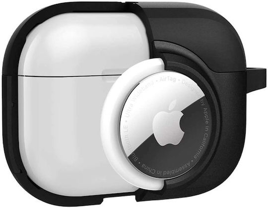 Spigen Tag Armor Duo Θήκη Σιλικόνης με Γάντζο σε Μαύρο χρώμα για Apple AirPods Pro