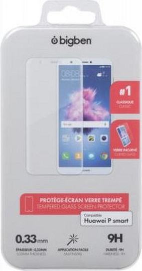 Bigben Connected Tempered Glass Screen Protector for Huawei P Smart Smudge-Proof Transparent