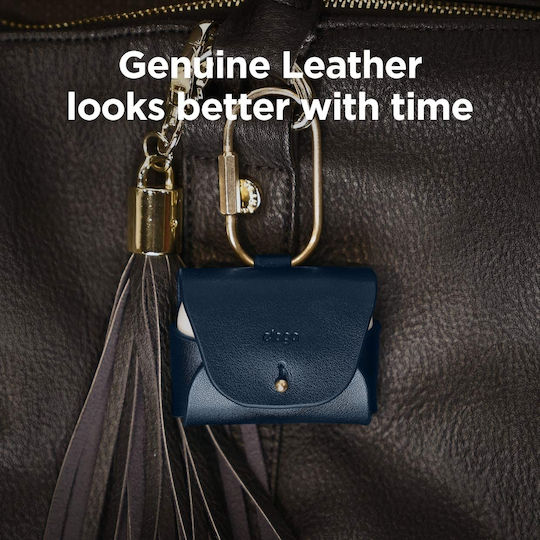 Elago Pro Leather Case with Keychain Blue for Apple AirPods Pro