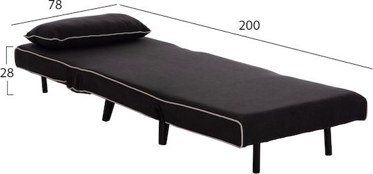 Braxton Schlafsessel Black 78x88x78cm