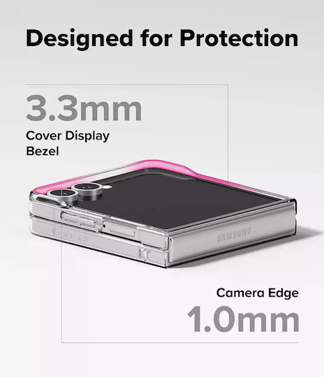 Ringke Fusion Magnetic Книга Силикон / Пластмаса 2мм Прозрачен (Galaxy Z Flip7)