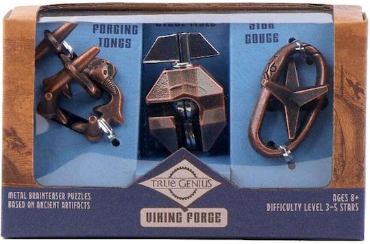 Project Genius Brainteaser True Genius Viking Forge Rätsel aus Metall TG446 3Stück