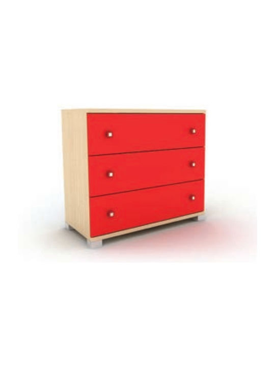 Kids Chest of Drawers Rooxino with 3 Drawers 90x45x81cm