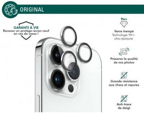 Протектор За Камера Force Glass iPhone 14 Pro/14 Pro Max Ултра Устойчив Сребърен