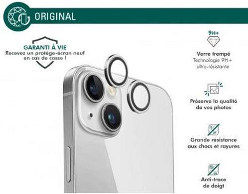 Force Glass Camera Protector Iphone 15/15 Plus Ultra Resistant Silver