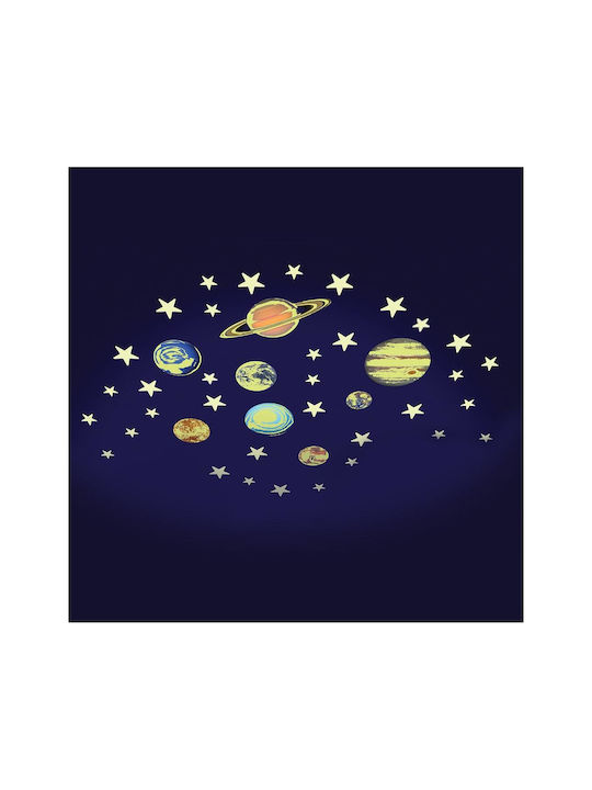 Brainstorm Kinder Wandsticker Wand Leuchtend 3D Sterne & Planeten