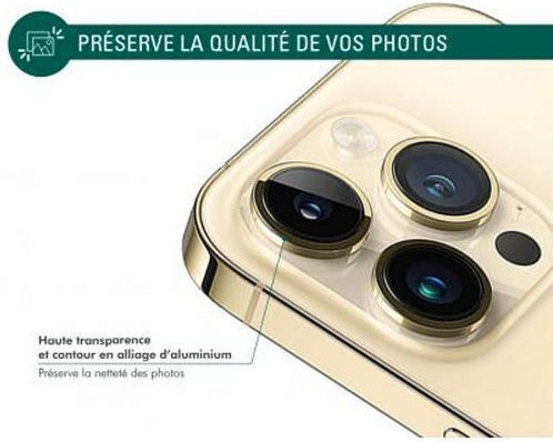 Протектор за камера Force Glass iPhone 15 Pro/15 Pro Max/14 Pro/14 Pro Max Ултра Устойчив Златист