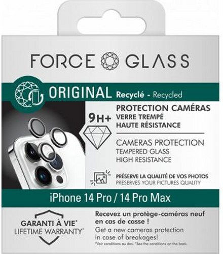 Протектор За Камера Force Glass iPhone 14 Pro/14 Pro Max Ултра Устойчив Сребърен