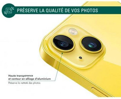 Force Glass Camera Protector Iphone 15/15 Plus 14 14 Plus Original Ultra-resistant Gold