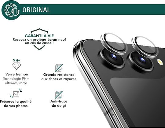 Force Glass 2 Camera Lens Protectors Galaxy Z Flip6 In 9h+ Flat Tempered Glass Transparent