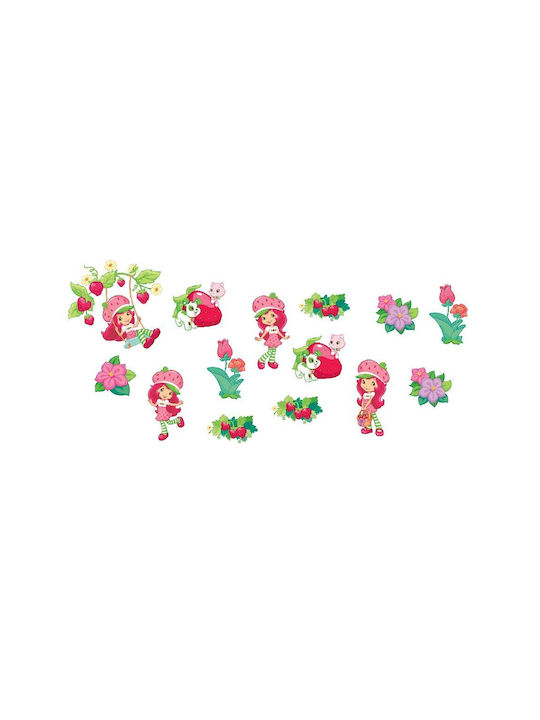Hollytoon Autocolant Decorativ pentru Copii Perete Strawberry 14buc