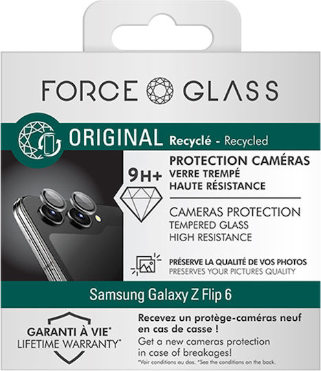 Force Glass 2 Camera Lens Protectors Galaxy Z Flip6 In 9h+ Flat Tempered Glass Transparent