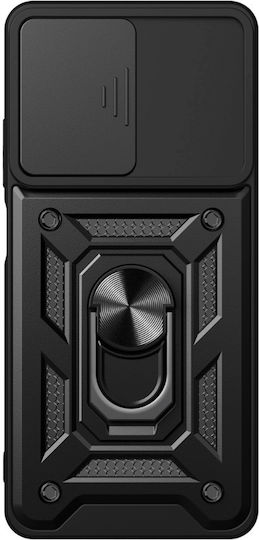 Hurtel Hybrid Задна корица Силикон / Пластмаса Черен (Realme 14 Pro+)