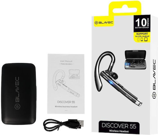 Blavec Discover 55 In-ear Bluetooth Handsfree Earphone with Charging Case Black