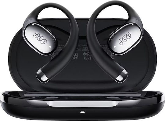 QCY Crossky R70 Open Ear Bluetooth Handsfree Earphones with Sweat Resistance and Charging Case Black