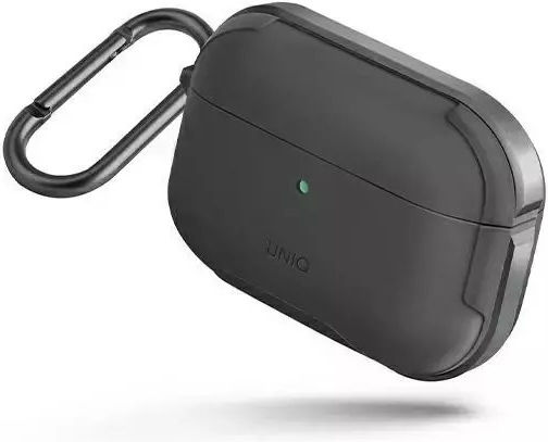 Uniq Valencia Θήκη Πλαστική με Γάντζο σε Γκρι χρώμα για Apple AirPods Pro