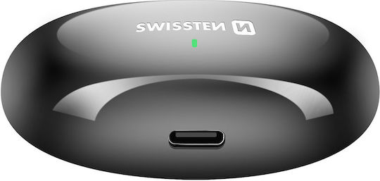 Swissten Sonic In ear Bluetooth хендсфри Слушалки с Кутийка за Зареждане Черен