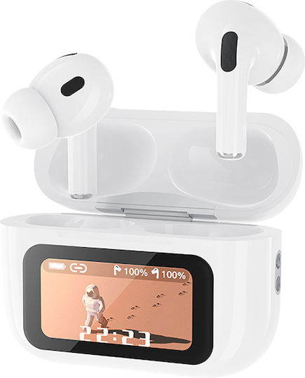 XO X36 Pro In-ear Bluetooth Handsfree Ακουστικά με Θήκη Φόρτισης Λευκά