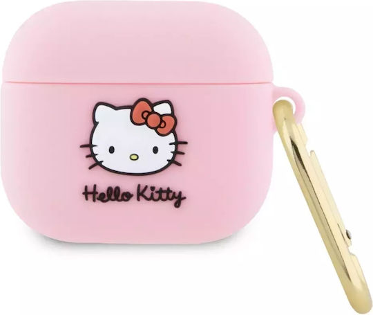 Hello Kitty Hülle Silikon in Rosa Farbe für Apple AirPods 3