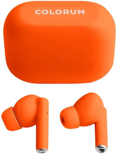 Colorum In-ear Bluetooth Handsfree Ακουστικά με Θήκη Φόρτισης Πορτοκαλί
