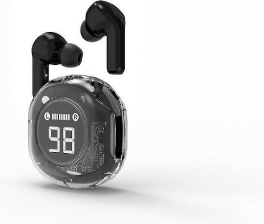 Gembird Transparent In-Ear Bluetooth-Freisprecheinrichtung Kopfhörer mit Ladeetui Schwarz
