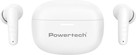 Powertech PT-1432 In-ear Bluetooth Handsfree Ακουστικά με Θήκη Φόρτισης Λευκά