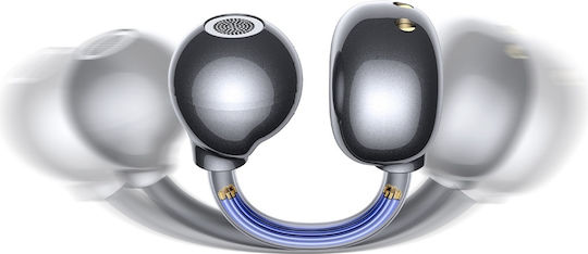 Usams R02 Open Ear Bluetooth Handsfree Ακουστικά με Θήκη Φόρτισης Γκρι