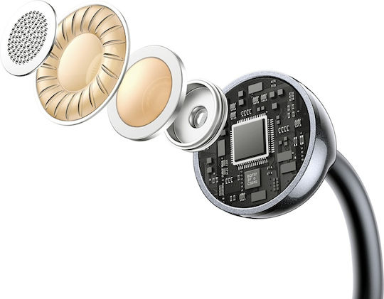 Usams R02 Open Ear Bluetooth Handsfree Ακουστικά με Θήκη Φόρτισης Γκρι