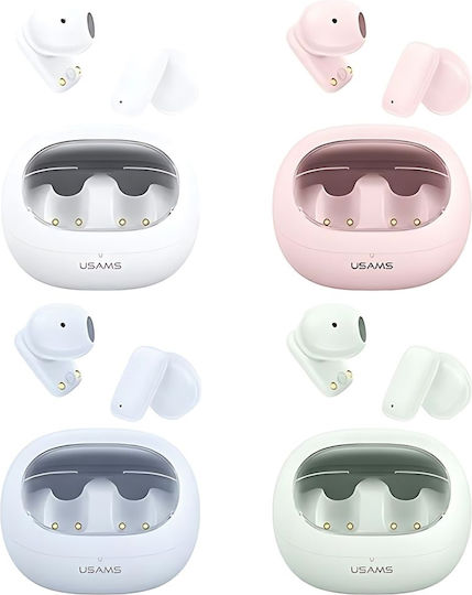 Usams TD22 Earbud Bluetooth Handsfree Earphones with Charging Case White