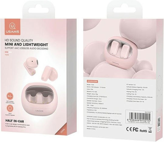 Usams TD22 Earbud Bluetooth Handsfree Earphones with Charging Case White