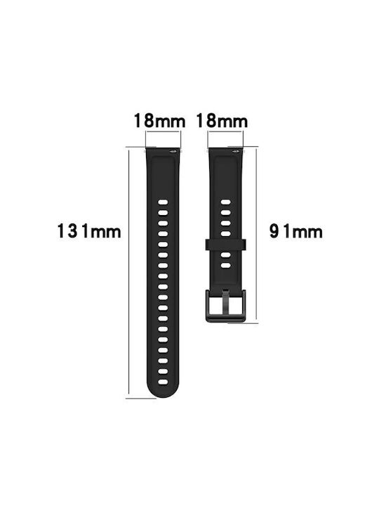 Black Buckle Curea Silicon Negru (Realme Band 2)