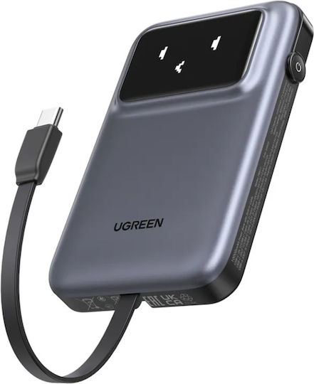 Ugreen PB511 Power Bank 10000mAh 30W με Θύρα USB-A και Θύρα USB-C Power Delivery Γκρι