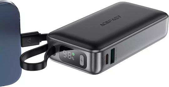 Acefast M7 Power Bank 10000mAh 30W with USB-A Port and USB-C Port Power Delivery Black