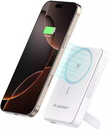 Wozinsky WLWP-10KA0Y3WS Power Bank 10000mAh 22.5W με Θύρα USB-A και Θύρα USB-C Power Delivery Λευκό