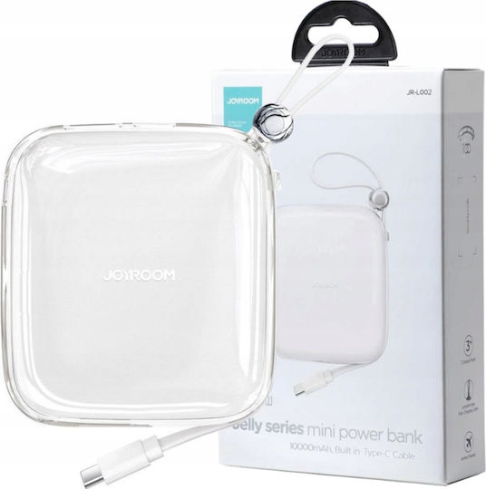 Joyroom Jelly Series JR-L004 Power Bank 10000mAh 12W με Θύρα USB-A και Θύρα USB-C Λευκό