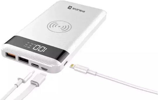 Evelatus EPB05 Външна Батерия 10000mAh с 2 USB-A Изходни Порта Power Delivery Бяла