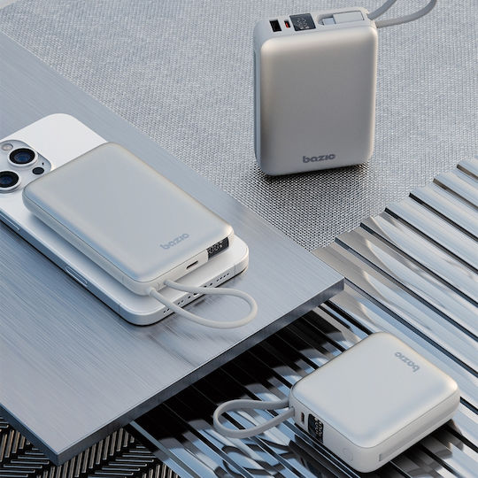 Energea Bazic Fusion Mag MagSafe Power Bank 10000mAh 15W with USB-C Power Delivery / PPS Grey