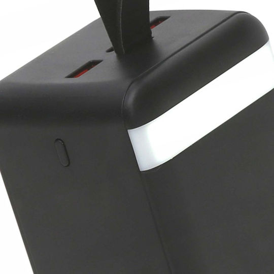 Platinet Power Bank 50000mAh 20W με 2 Θύρες USB-A και Θύρα USB-C Power Delivery / Quick Charge 3.0 Μαύρο