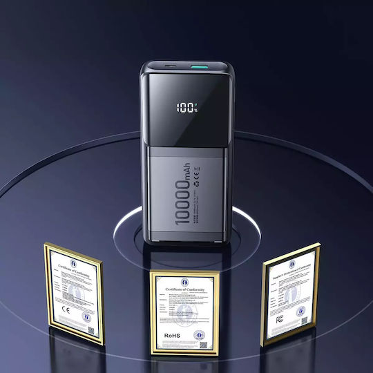 Joyroom JR-PBF19 Външна Батерия 10000mAh 22.5W с USB-A Изходен Порт и USB-C Изходен Порт Power Delivery / Бързо Зареждане Черна