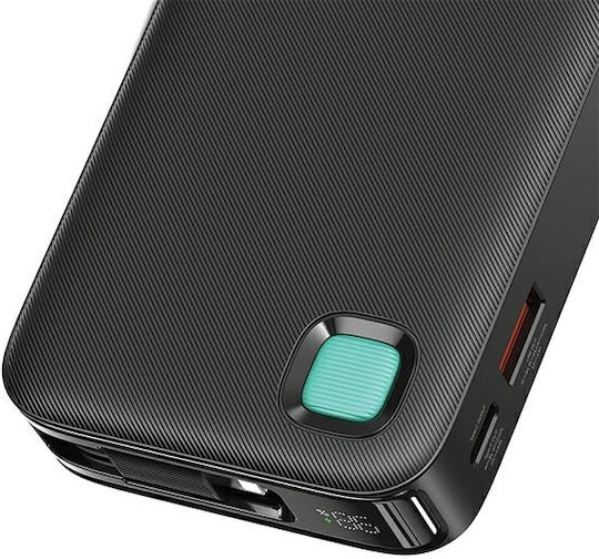 Usams CD225 Power Bank 10000mAh 20W με Θύρα USB-A και Θύρα USB-C Power Delivery Μωβ
