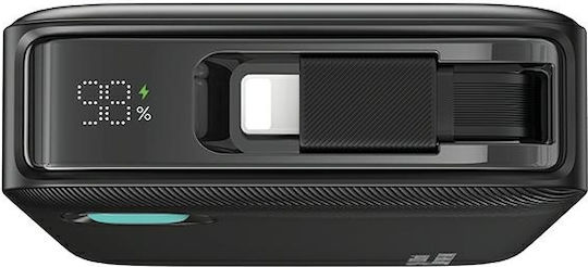 Usams CD225 Power Bank 10000mAh 20W με Θύρα USB-A και Θύρα USB-C Power Delivery Μωβ