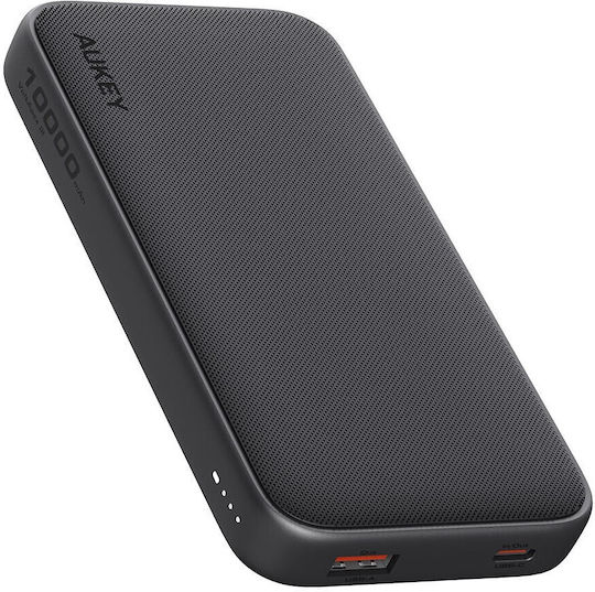 Aukey PB-Y46P USB-C cable Power Bank 10000mAh 20W με Θύρα USB-A και Θύρα USB-C Power Delivery Μαύρο