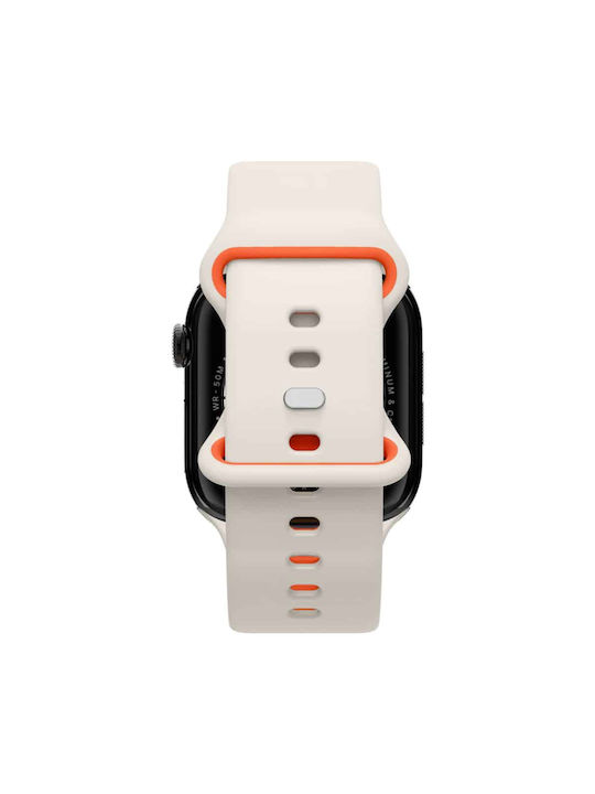Spigen Nano Pop Armband Silikon Beige (Apple Watch 6, 7, 8, 9, 10, SE)