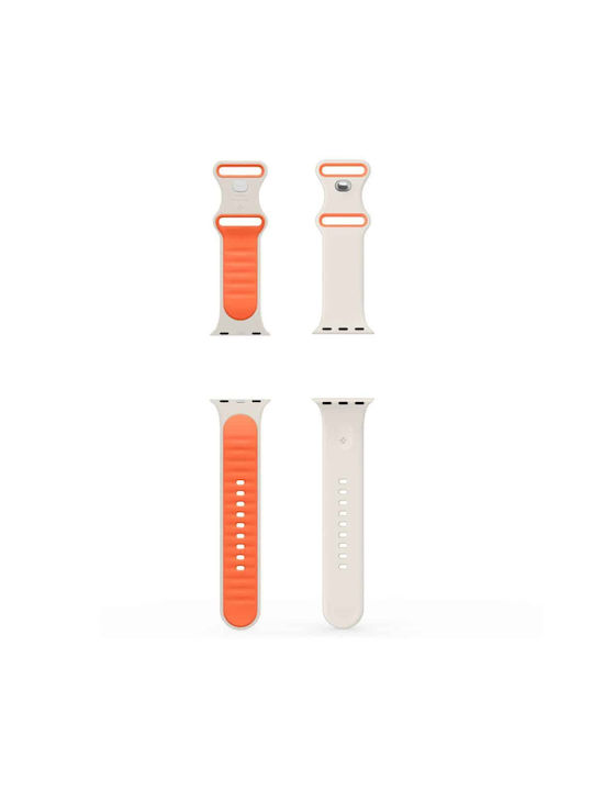 Spigen Nano Pop Armband Silikon Beige (Apple Watch 6, 7, 8, 9, 10, SE)