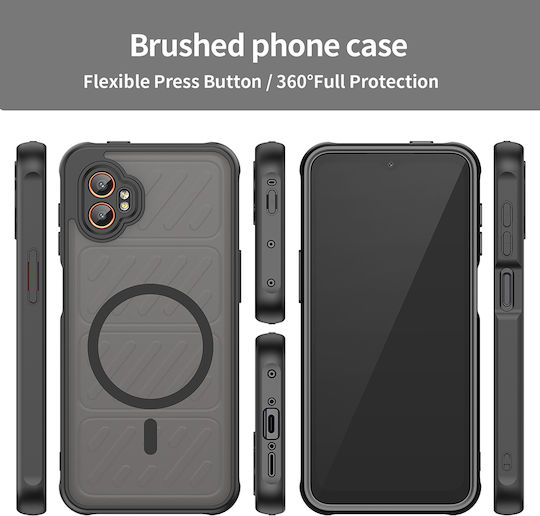 Techsuit Halofrost Ii Magsafe Umschlag Rückseite Silikon Schwarz (Galaxy XCover 7 Pro)